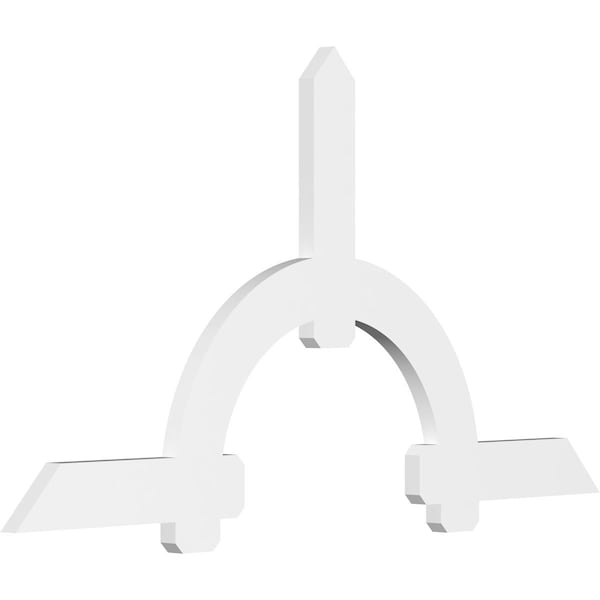 Ekena Millwork Ericson Architectural Grade PVC Gable Bracket, 84"W x 45 1/2"H x 2"D x 6"F, 13/12 Pitch GBP084X46X0206ERI00 - main